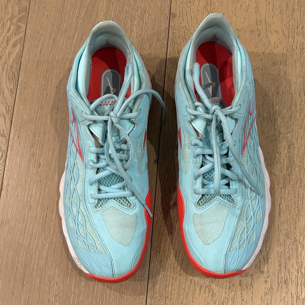Mizuno Wave Enforce Tour Bright Teal Women’s Tennis Sneakers